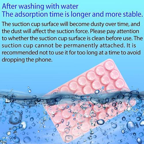 Silicone Suction Cup Phone Case Mount Double Sided, Phone Accessories Hands-Free Strong Grip Holder for Selfies and Videos, Silicon Phone Stand Fits for iPhone and Android, 1pcs