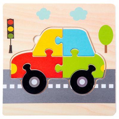 4pcs Wooden Puzzles for Toddlers Ages 1-3, Montessori Toys for 1 2 3 Years Old Girls Boys Baby Kids Puzzle Learning Educational Christmas Birthday Gifts Toys