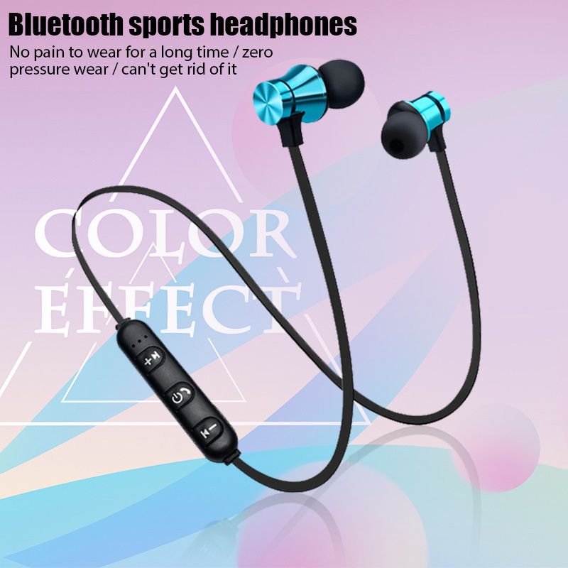 Magnetic Bluetooth Earphones Sports Wireless Earbuds Super Bass With Mic For All Smart Phones Stereo Sports Waterproof Earbuds Wireless in-ear Headset with Mic