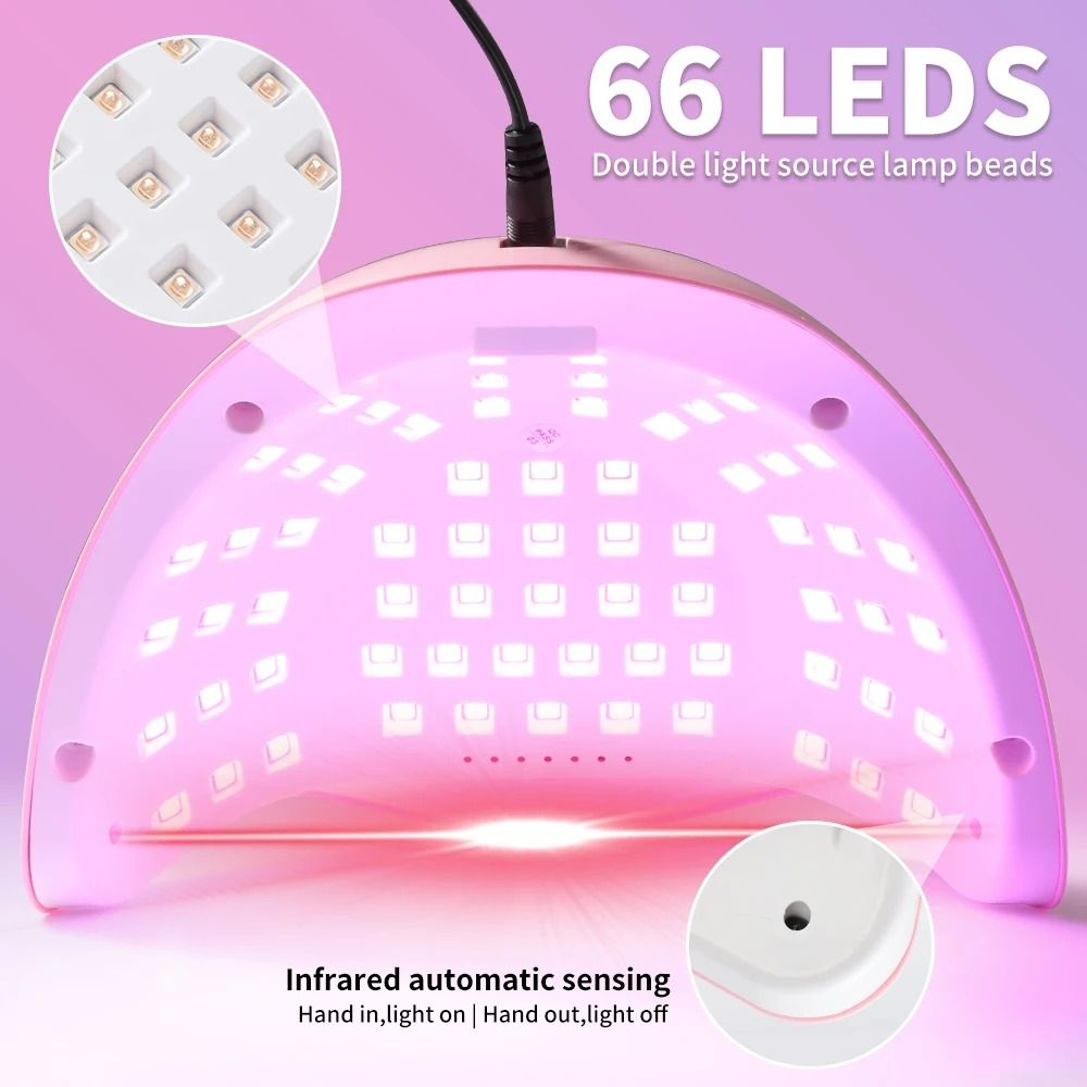 280W 66 LED Nail Art Lamp SUN X15 MAX Professional Gel Polish Dryer With 4 Timer Auto Sensors For Nail Salon Tools