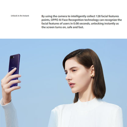 Limited Offer Refurbished OPPO R15 128GB+6GB 6.28" 20MP+16MP 2G/3G/4G LTE Dual SIM Android 8.1 3450mAh Face ID Fingerprint Unlock Smartphones Big Phones