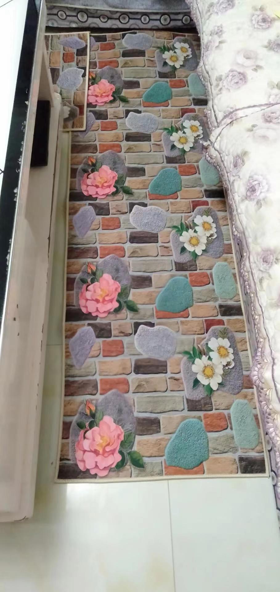 2 Pieces Kitchen Rug Set Non Slip Kitchen Mat Rubber Backing Mat Throw Rug for Kitchen Doormat Runner Rug Set Floor Carpet Household Carpet Home Decor