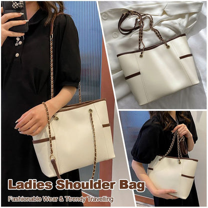 Ladies Shoulder Bag Women Handbags Tote Bag Commuter bag PU Chain Bag