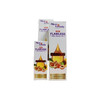 [Limited Offer] Nice & Lovely Flawless Bio-Body Oil For Stretch Marks & Contains 4 Natural Oils.
