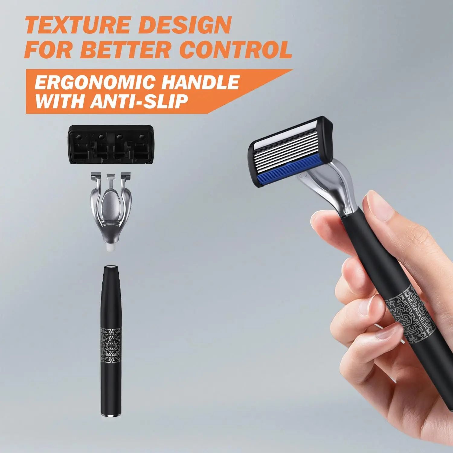 Men Shaver Razor Barber Tools Facial Hair Razor 7 Layers Blades High Quality Antique Shaving Knife Shaver With Replacement Head