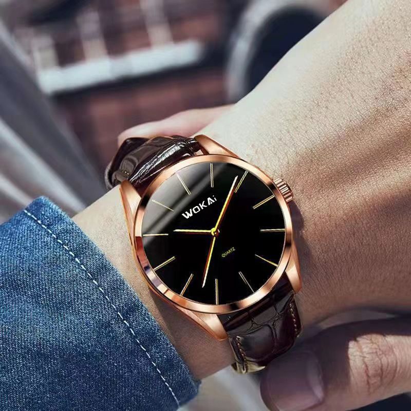 Men Watch Leather Straps Stainless Steel Good Quartz Luxury Man Wristwatch Waterproof Watches Male Watch Wrist Watch Valentines Christmas Birthday Gift Fashion