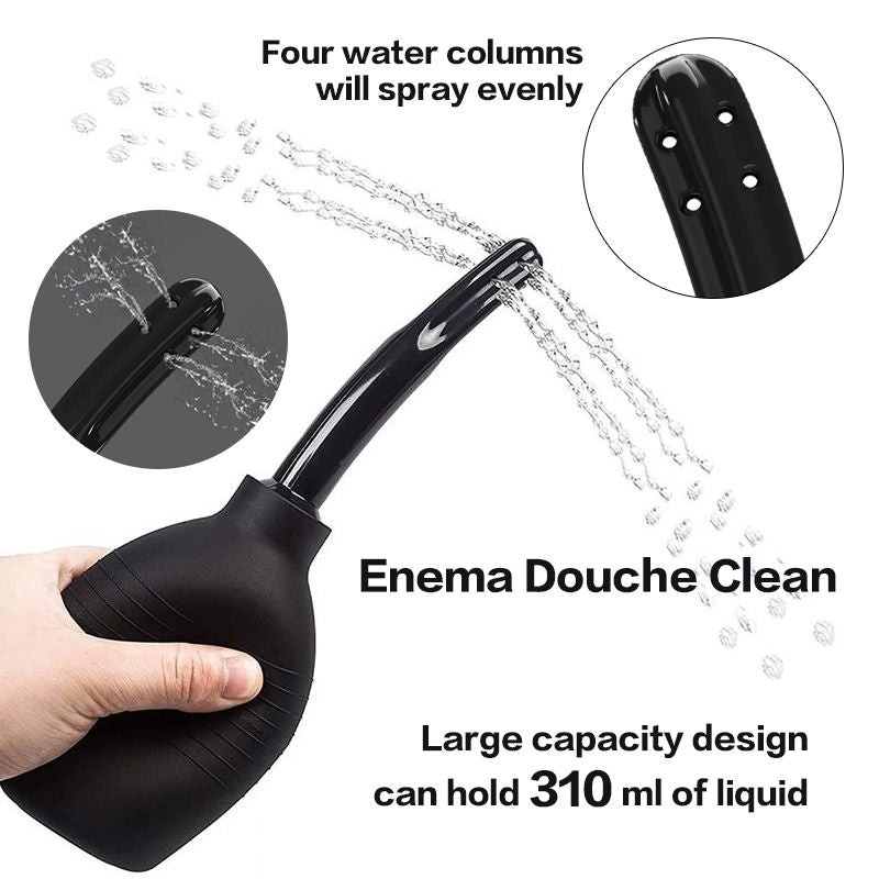 Enema Douche Clean 310ml Large Capacity Healthy Wash Flusher System for Men Women Made of Comfortable Silicone Anal Shower Reusable Vaginal And Anal Cleaner Home Tests Care