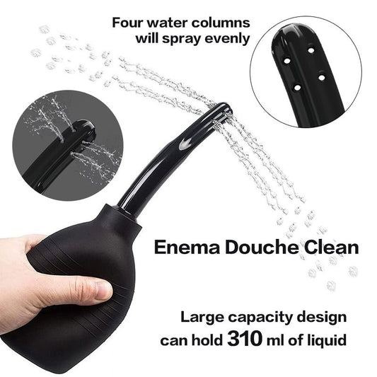 Enema Douche Clean 310ml Large Capacity Healthy Wash Flusher System for Men Women Made of Comfortable Silicone Anal Shower Reusable Vaginal And Anal Cleaner Home Tests Care