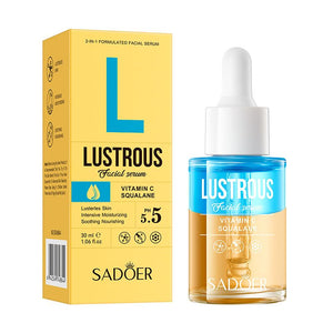 SADOER vitamin C Squalane Lustrous Facial Serum, for Intensive Moisturizing, Soothing, Nourishing, improve uneven Skin Tone, Restore Original Skin's Radiant Beauty