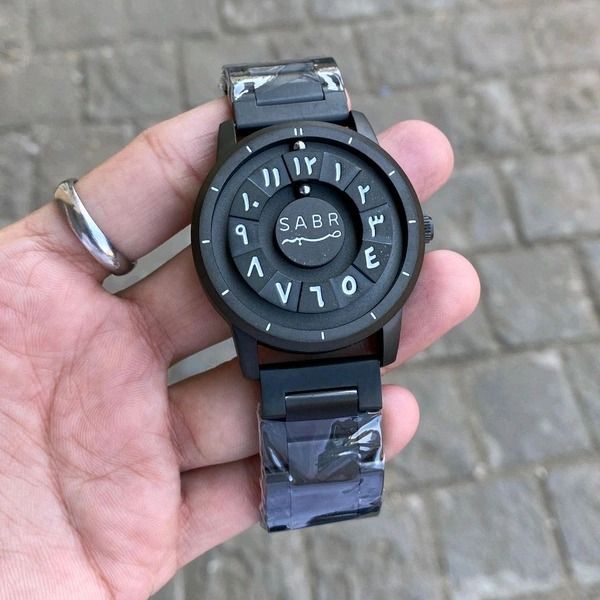 SABR Arabic Magnetic Ball Watch – Elegant Quartz Timepiece with Floating Spheres, Arabic Numerals Dial, Stainless Steel Build, Water-Resistant, Modern Islamic Design