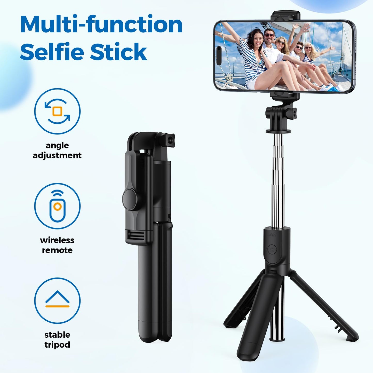 PAFEL R1/R1S Bluetooth selfie stick 3in1 phones tripod stand fill light telescopic selfie stick wireless remote control tripod Bluetooth live streaming mobile phone stands