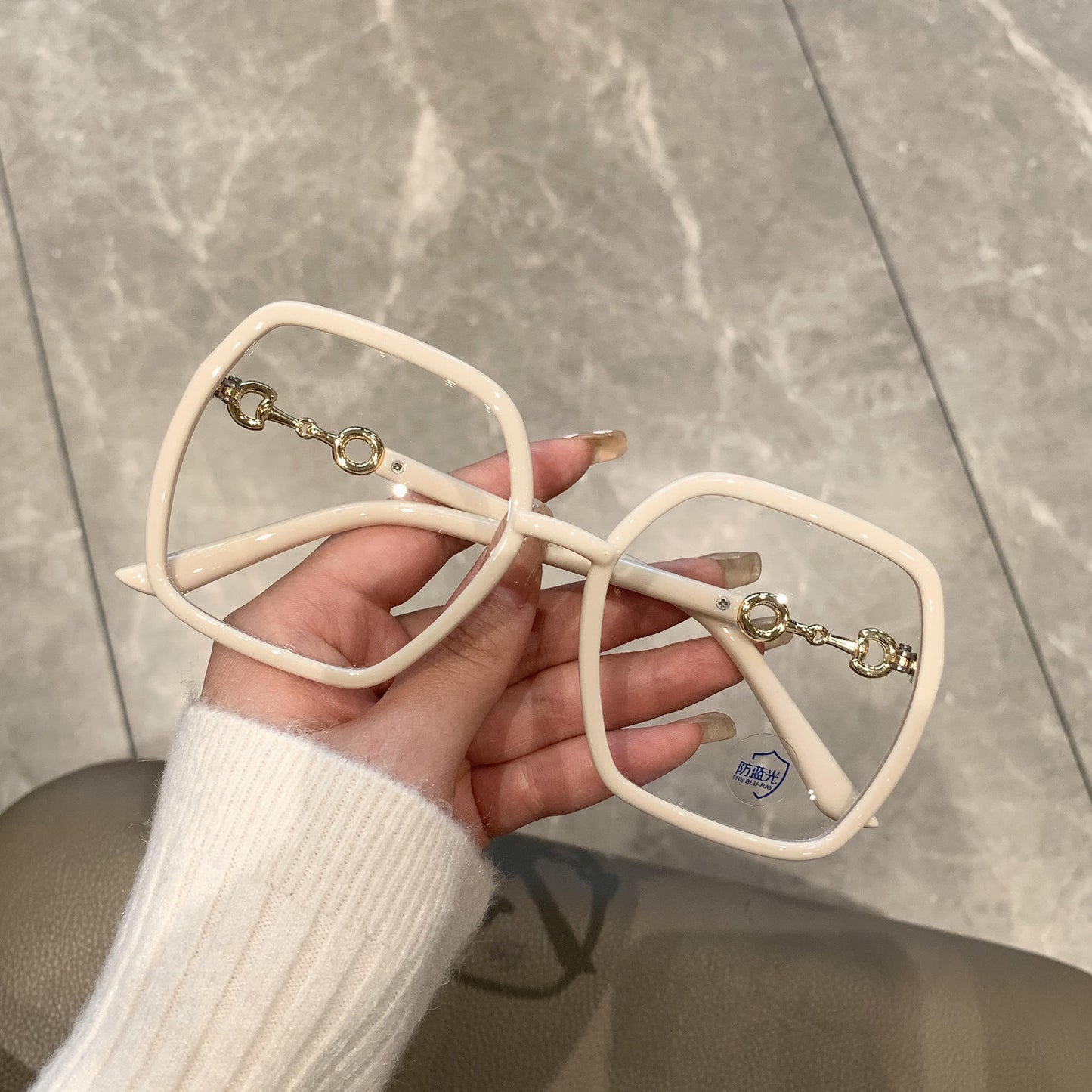 Women's Oversized Glasses Square Frame Designer Frames Optical Glasses Latest Glasses Frames Optical for Girl Blue Light Blocking Gaming Designer Glasses