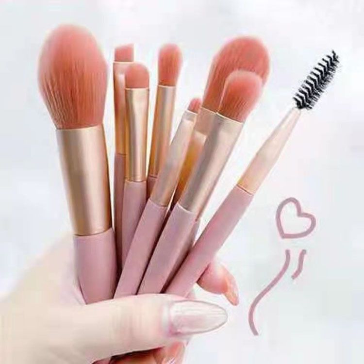 8-piece high-quality makeup brush portable concealer honey paint set soft hair beauty makeup eye shadow makeup tool set