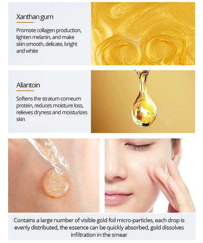 [Promotion] 100ml 24k Gold Hyaluronic Acid Nicotinamide Face Serum Anti Aging Facial Lifting Collagen Essence Skin Care Whitening Serum