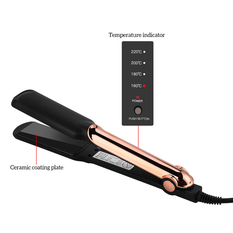 New Arrival Professional 2 In 1 Hair Straightener and Hair Curler with 4 Temperature Settings Wide Plate Hair Flat Iron for Home DIY Use for Both Wet and Dry