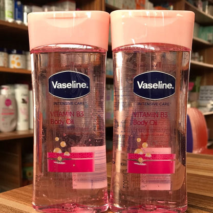 2 Packs Vaseline Daily Brightening Even Tone Body Lotion 400ml + 200ml Oil for Glowing Skin, with Vitamin B3 & Triple Sunscreens-For Radiant Looking Skin in 2 Weeks Vaseline Body Lotion Vaseline Oil
