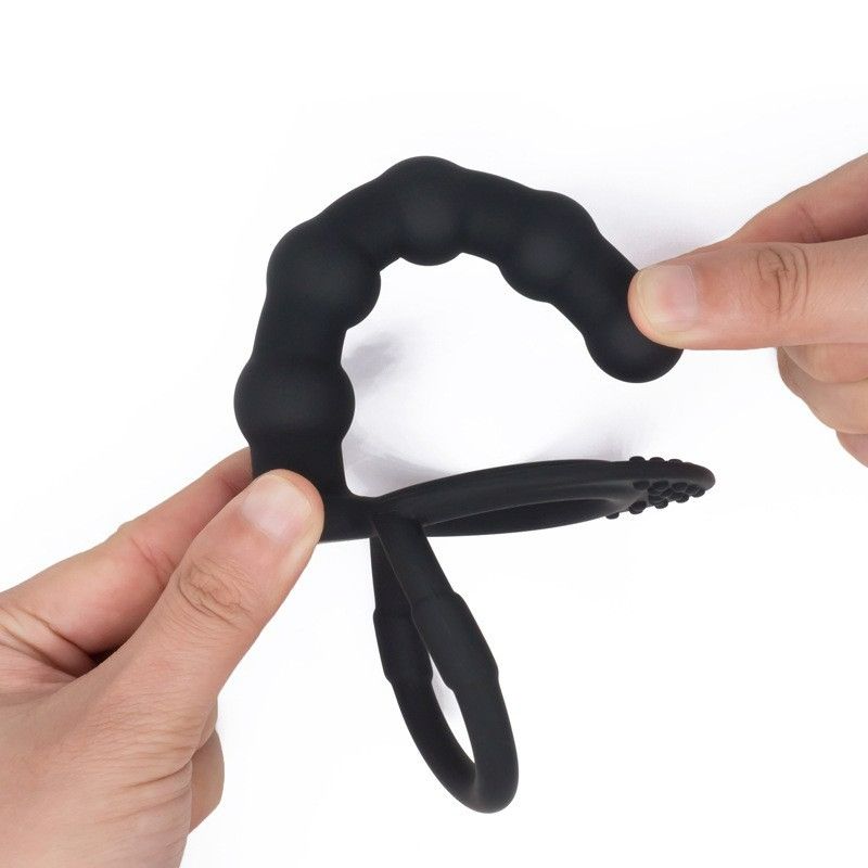 Silicone Anal Plug With Penis Ring,Anal Beads With Cock Ring,Anal Sex Toys,Anal Toys For Men,Women And Beginners,Sex Toy For Vagina,Anal Training For Anal Trainer,Anal Butt For Couples,G Spot Plug Toy
