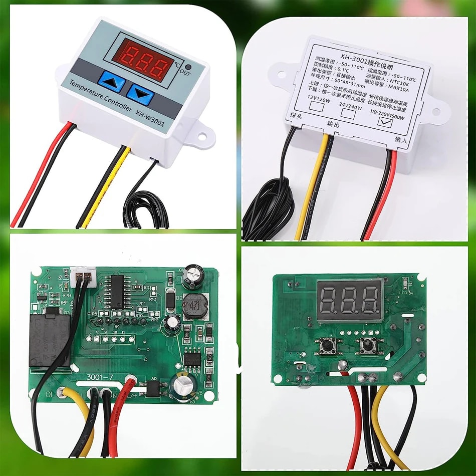 Digital Temperature Controller Thermostat Control with NTC Sensor Probe