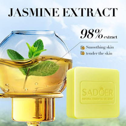 3 Package Women Fragrant Soap Essential Oil Soap Coconut Jasmine Lavender Scented Soap Deep Clean Refreshing And Smooth