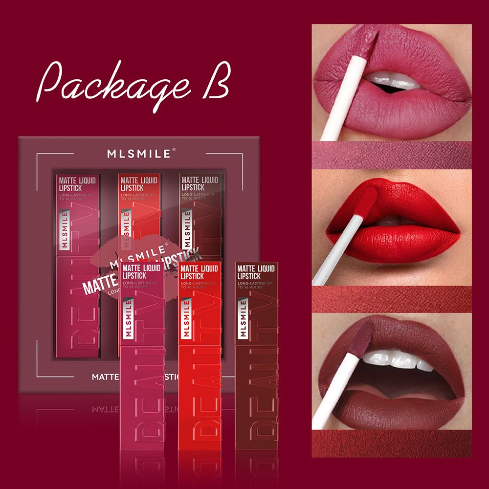 Non stick matte lip gloss set, long-lasting lip dye, cross-border makeup, lip gloss, matte lipstick, soft matte lip gloss