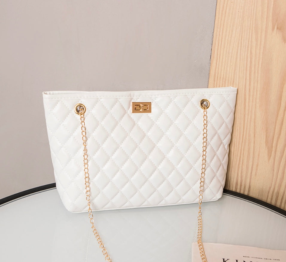 Big Tote Bags for Women Chain Crossbody Bag Diamond Lattice Shoulder Bag Female Large Leather Plaid Shopper Handbags