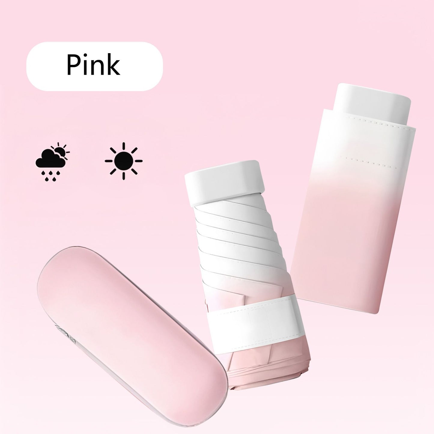 High-Quality Gradient UV Protection Umbrella – Compact & Portable, Manual Foldable Sun & Rain Umbrella, UV Block, Sunshade