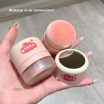Air sensitive blush pink matte high gloss cosmetic puff natural nude makeup low saturation makeup