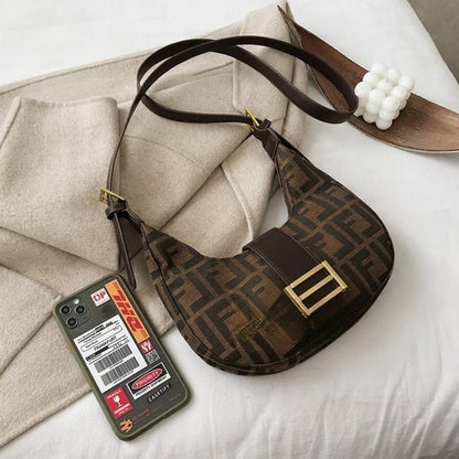 Mateamoda Refined Monogram Hobo Shoulder Bag