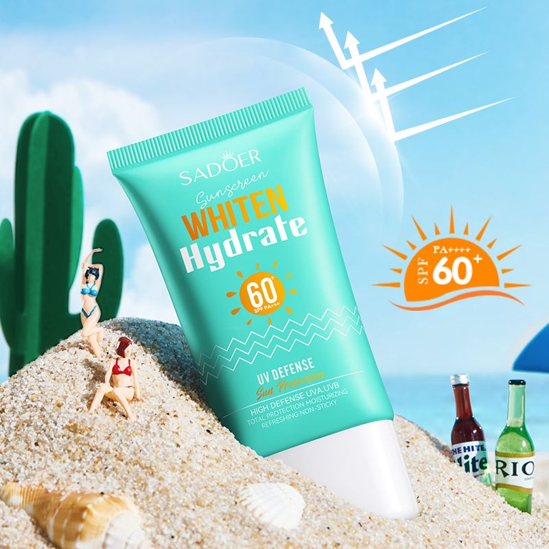 SADOER Water-Rich SPF 60+ Facial Body Sunscreen – Brightening, No Residue, UV Defense