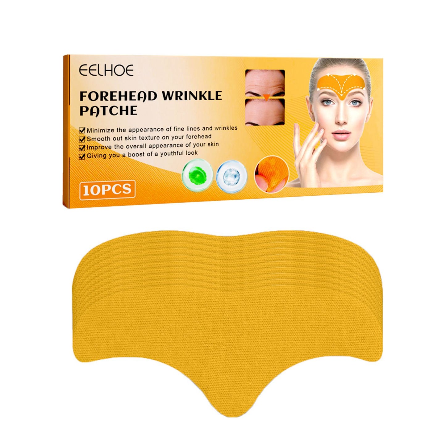 Anti-wrinkle Forehead patch，smoothing and diminishing forehead wrinkles, and tightening facial skin