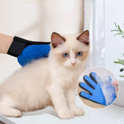 Pet Hair Removal Brush Cat and Dog Hair Removal Gloves Cat and Dog Floating Hair Bath Supplies Rubber Gloves Grooming Comb Pet Finger Cleaning Massage Tool Hair Removal Brush Pet Grooming Gloves