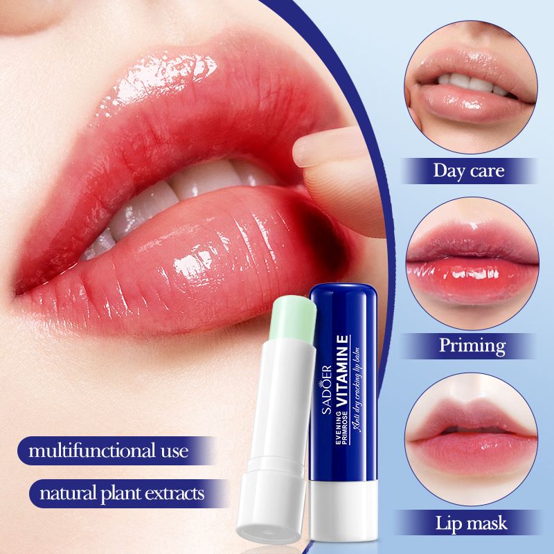 Evening Primrose Vitamin E Lip Balm – Prevents Chapping and Moisturizes Lips for Fall and Winter