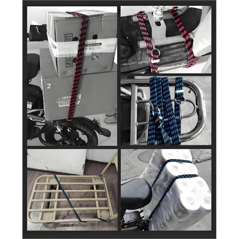 Transport Goods Heavy Duty Elastic Rope 1.5m Super Strong Cargo Tie Down Motorcycle, Bicycle, Car ,Cart, & Trailer Lashing Straps Essential Logistics & Delivery Accessories Truck & Boda Tie Downs