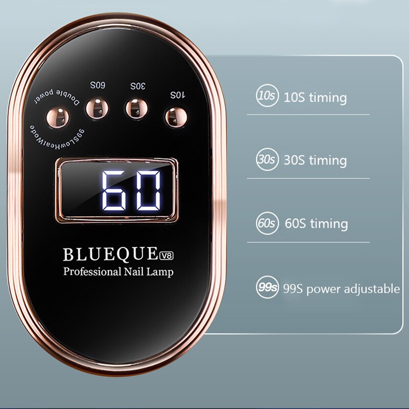 168W Bluecue Nail Dryer 36 Led UV Lamp LED UV Light Nails Dryer Manicure Dry Gel Polish Lamp Automatic Sensing Gel Polish Drying Lamp For Nail Art Salon Tools