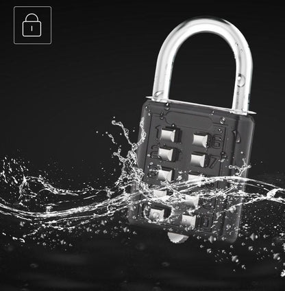 Smart Password Combination Padlock10/8/6 Digits Keypad Lock Outdoor Waterproof Anti-theft Safe Padlock Hasp Mini Code Padlock For School Office Luggage Door Lock Cabinet File Box Locker Toolbox Fence
