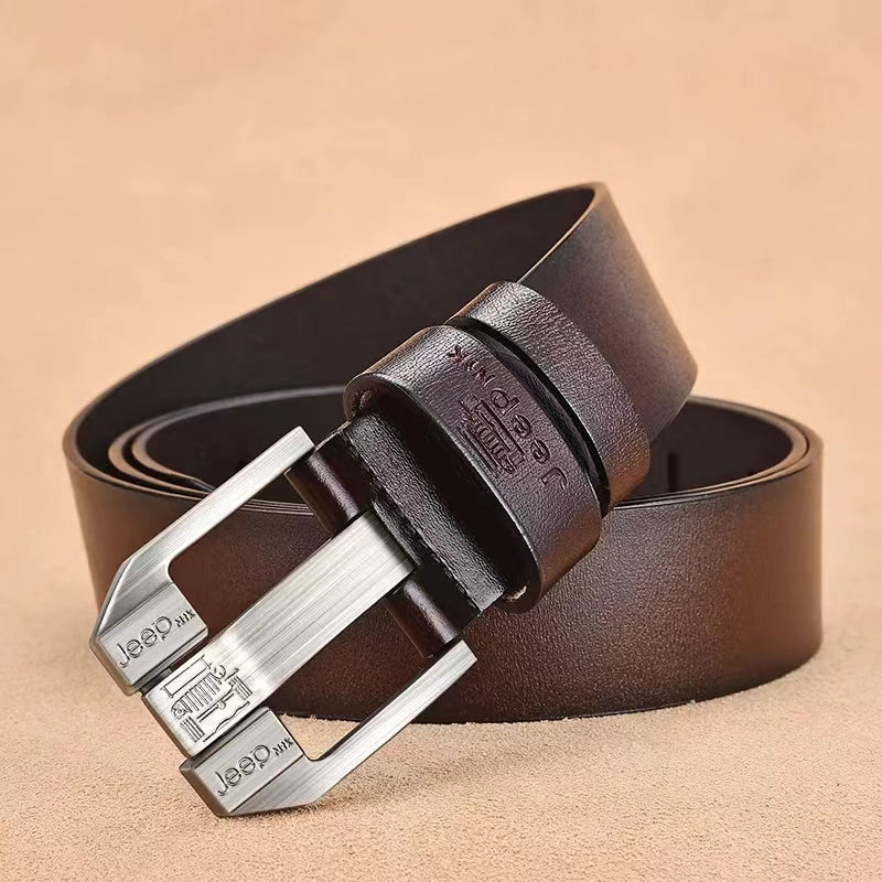 PU Leather For Men High Quality Black Buckle Jeans Belt Cowskin Casual Belts Business Belt Men's belt high-quality belt men's pin buckle youth jeans casual vintage belt men