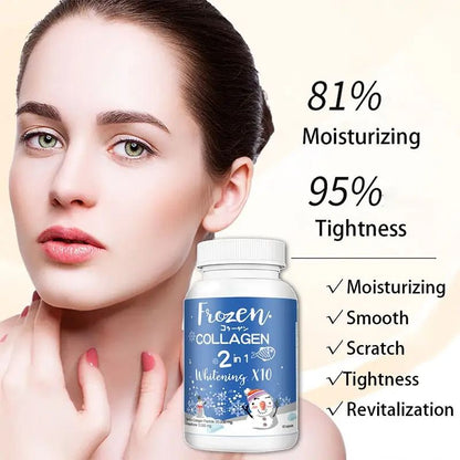 Herbal Frozen Collagen Peptide 2-in-1 For Skin Whitening Glow Lightening Nourishes The Skin Repair and Reduce Wrinkles Facial Whitening Makes Skin Looks 10x Younger
