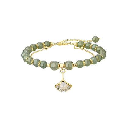 Women's bracelets, double-layer apricot leaf bracelets, women's fashion, high-end sense, Valentine's Day gifts for girlfriends, birthday gifts, female accessories