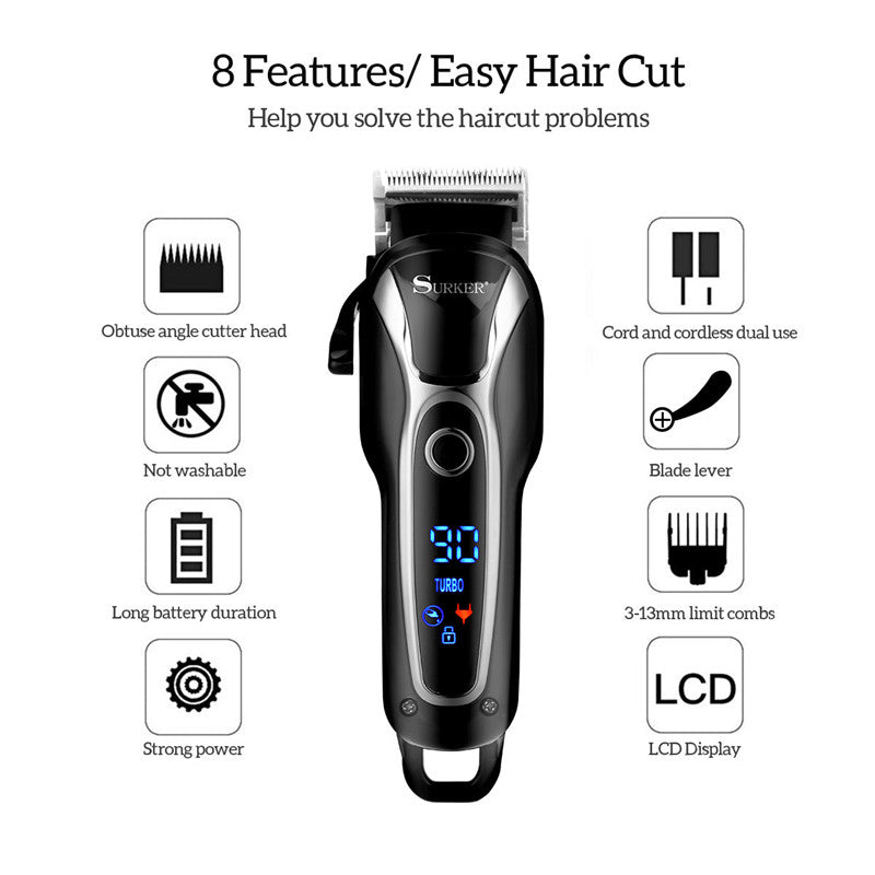 New Arrival Professional Rechargeable Electric Hair Clipper Hair Trimmer Hair Cutting Machine for Child Adults