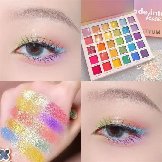 30 color rainbow sugar eye shadow children's stage makeup pearl matte sequins cos makeup special fine glitter powder eye shadow plate