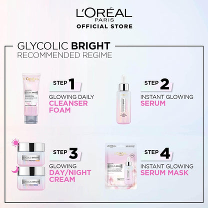 【Discounted】L'Oreal Paris GLYCOLIC BRIGHT SERUM 15ML
