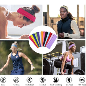 European and American Fashion Solid Color High Elasticity Headband Yoga Sports Headband Hair Accessories Sweat Absorbing Headband Headband Wide Edge Headband