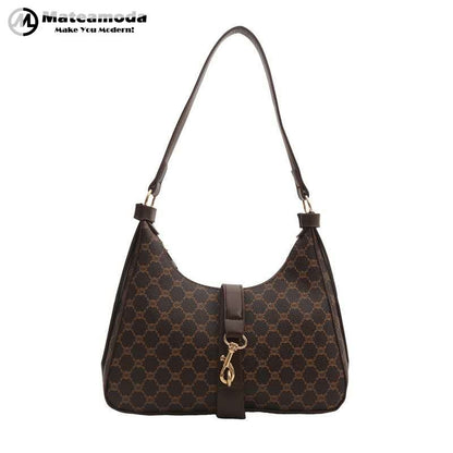 Mateamoda Vintage-Inspired Monogram Hobo Bag underarm Handbag