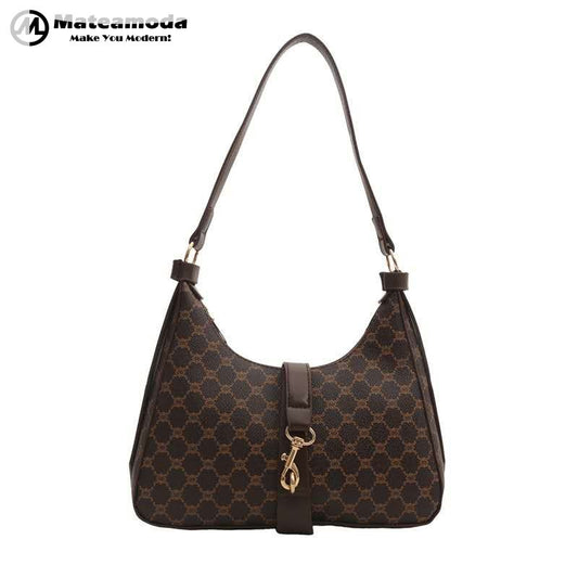 Mateamoda Vintage-Inspired Monogram Hobo Bag underarm Handbag