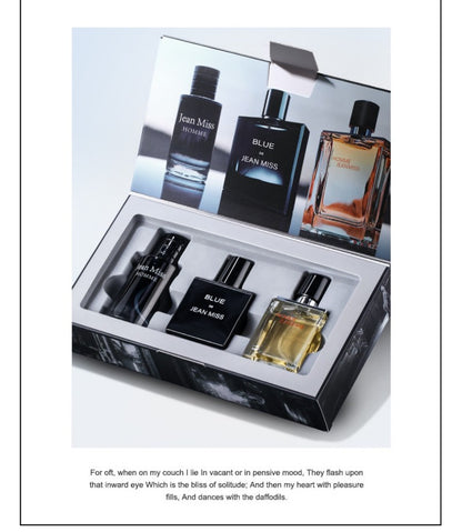 JEAN MISS Brand New 3-bottle 30ML Men's Perfume Gift Suit