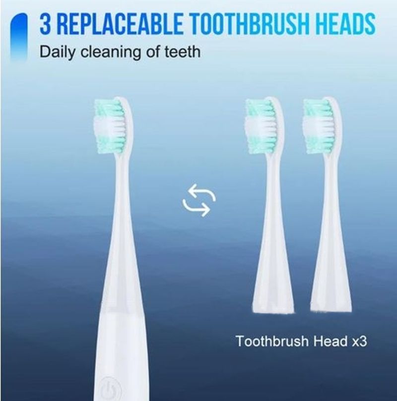2in1 Electric Toothbrush With 3 Brush Head For Remove Tartar Whitening Teeth Oral Care USB Charging