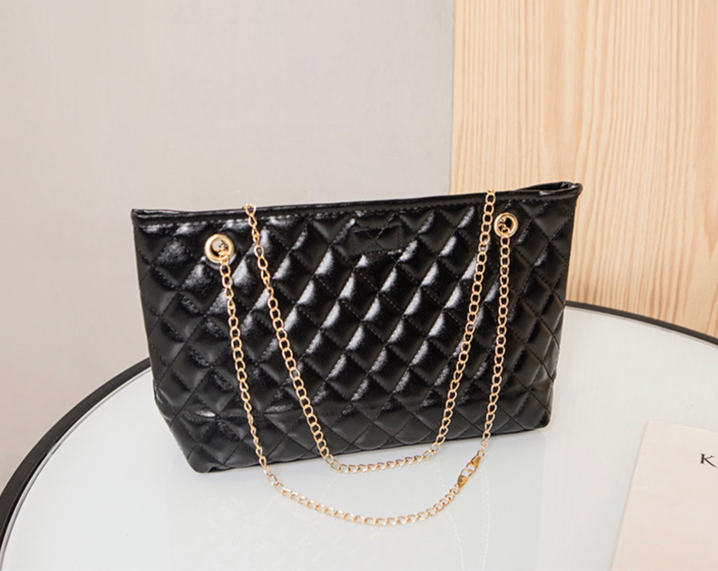 Big Tote Bags for Women Chain Crossbody Bag Diamond Lattice Shoulder Bag Female Large Leather Plaid Shopper Handbags