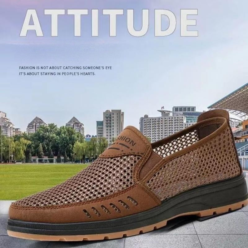 Men's Shoes Summer Men's Cloth Shoes New Breathable Casual Shoes A Foot Slipper Loafers Shoes Comfortable