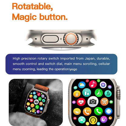 RichRipple U9 Ultra Smart Watch Strap 49mm 2.01 Inch Full Touch Screen Sports Fitness Watch IP68 Waterproof Bluetooth Smart Watch