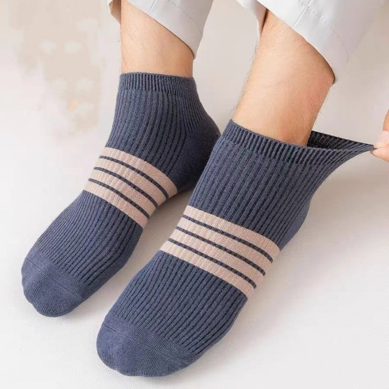 5 Pairs Of Men's Socks Short Sports Sweat-absorbing And Odor-proof Socks Boat Socks Men's Socks Cotton Men's Clothing Casual Socks